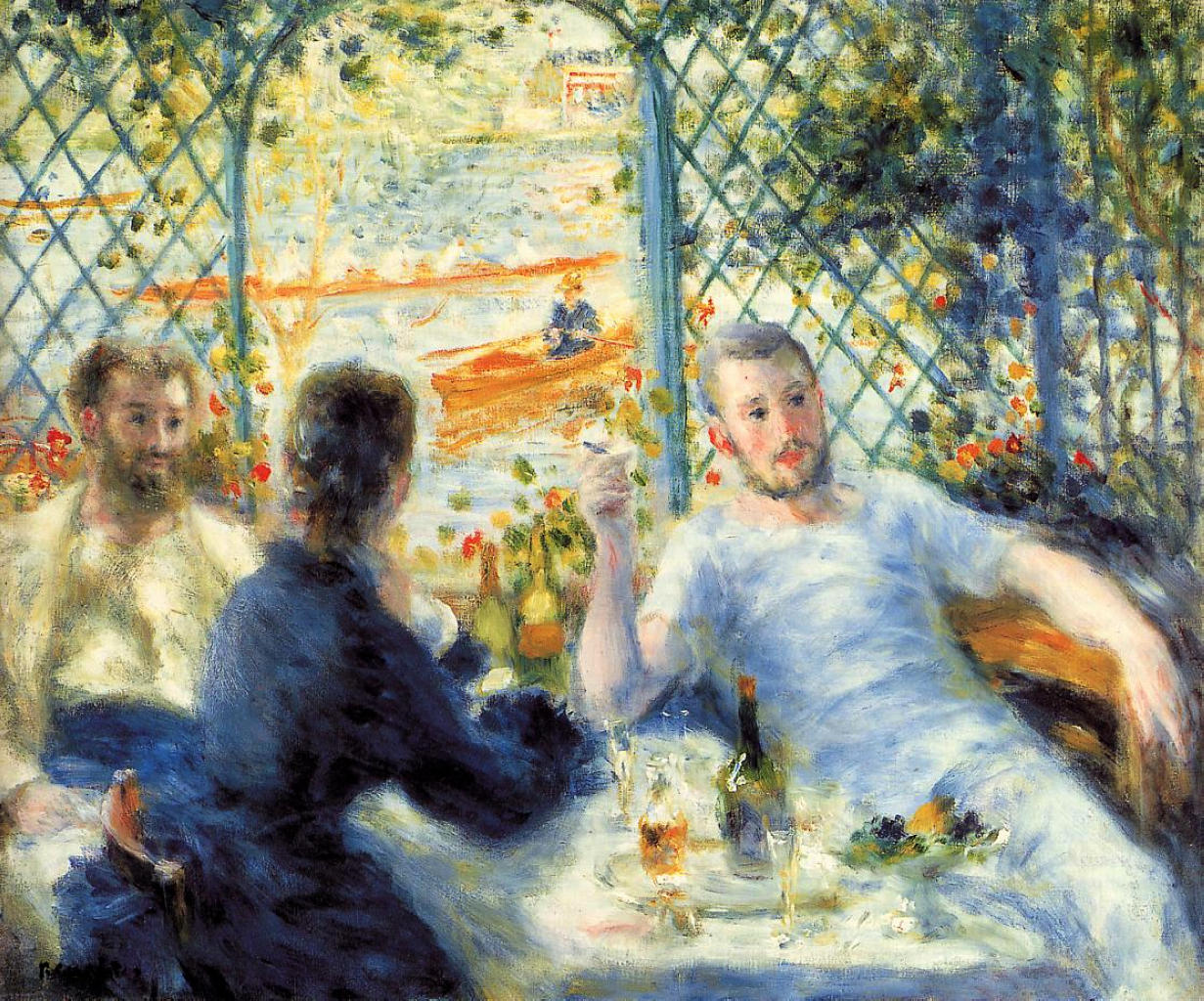The Canoeists Luncheon - Pierre-Auguste Renoir painting on canvas